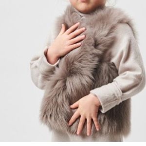 Belle enfant real shearling vest
